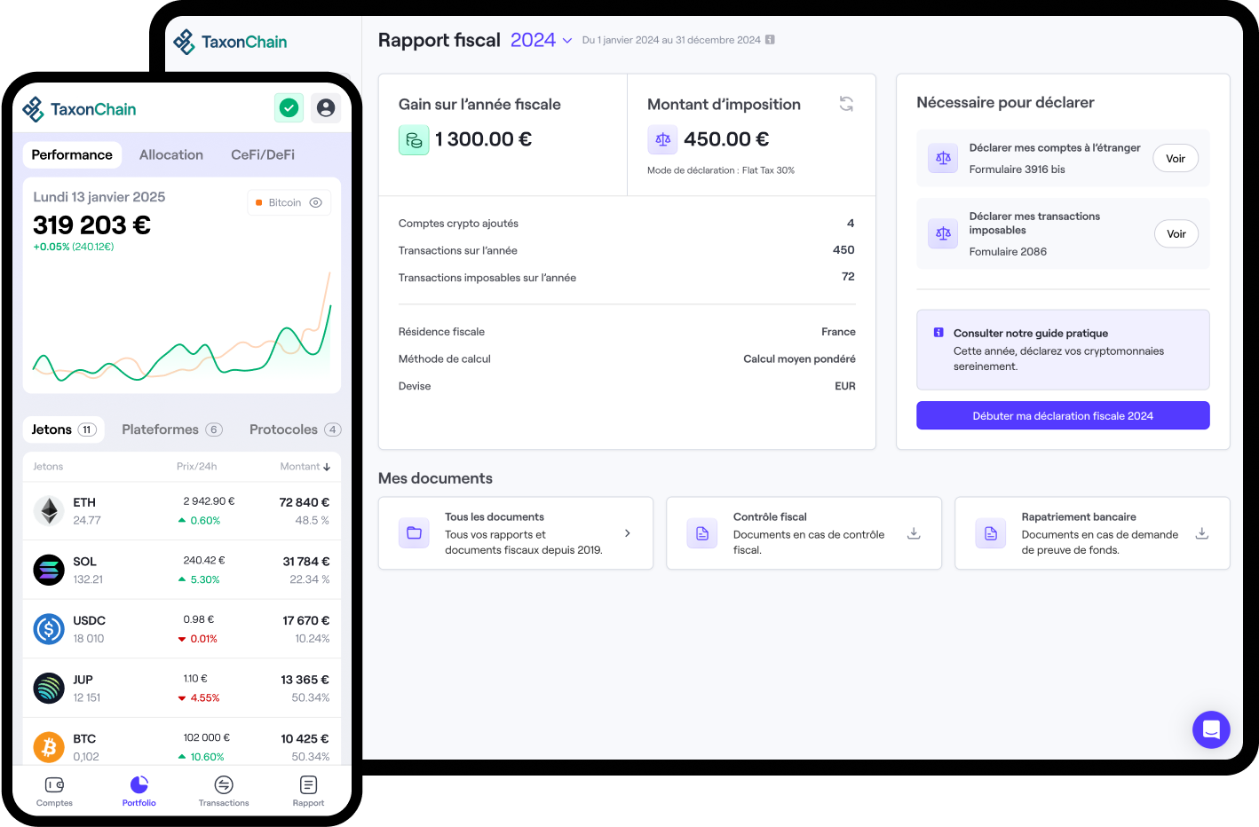 appli desktop et mobile de Waltio